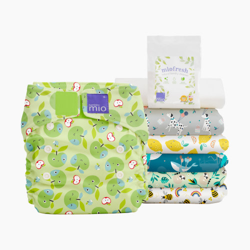 Bambino Mio Miosolo All-In-One Reusable Cloth Diaper Set (6 Pack) - Favorites, One Size