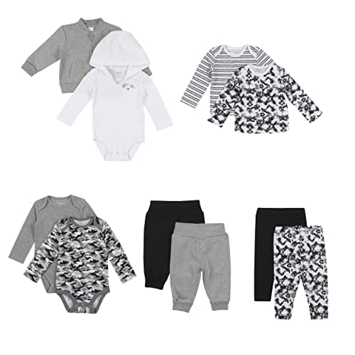Hanes Baby and Toddler Flexy Soft 4-Way Stretch Knit and Fleece Wardrobe Gift Set