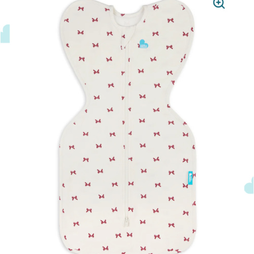 Swaddle Up™ 1.0 TOG Cotton Cream Bows