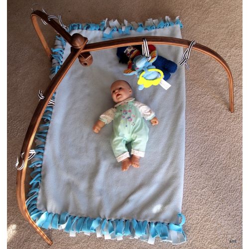 wood veneer baby activity gym, wooden baby gym, play gym, folding activity center