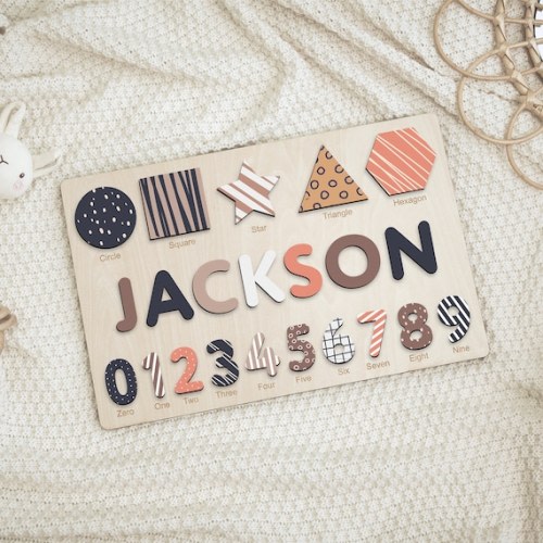Personalized Wooden Name Puzzle: Custom Baby Shower Gift for Baby Boys and Girls Personalized Toy for Toddlers, Personalized Gifts - Etsy