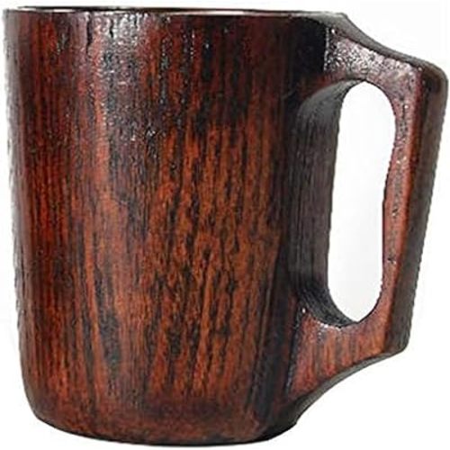 12 oz Handmade Wooden Coffee Mug Wood Outdoor Cool Man Cups Unique Camping Guys Tankard Vintage Beer Mugs Stein for Men Gift Unusual Rustic Coffee Tea Cup Fancy Manly Viking Mug