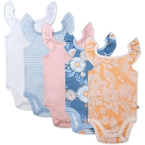 HonestBaby Multipack Sleeveless and Cami Bodysuits One-Piece 100% Organic Cotton for Infant Baby Boys, Girls, Unisex
