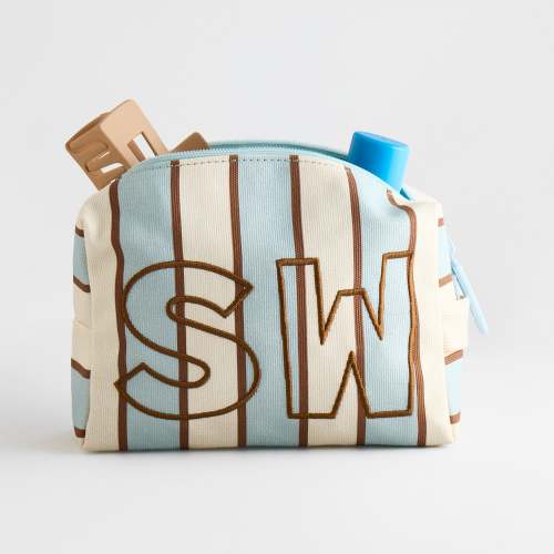 Striped Take It Away Custom Storage Pouch - Driftwood