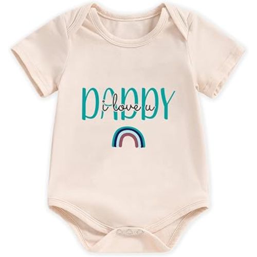 Newborn Infant Baby Boys Girls Bodysuit, Lap Shoulder Snap Closure Romper Reveal, Soft Cotton Announcement Gift