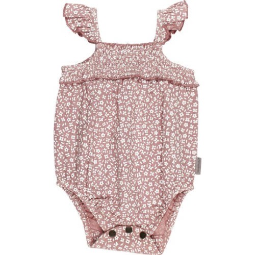 Floral Organic Cotton Gauze Bubble Romper, 0-3m (7-12 lbs)