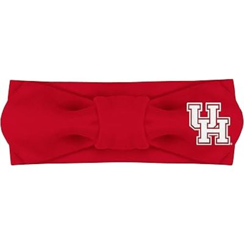 Creative Knitwear Houston Cougars Infant Girls Red Solid Hair Knot Headband Embroidered Logo - Size Newborn - 4T