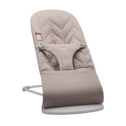 BabyBjörn Bouncer Bliss, Cotton Petal Quilt, Sand Gray