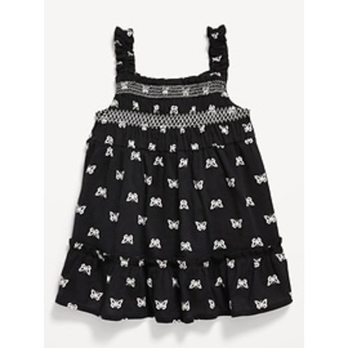 Printed Sleeveless Ruffle-Trim Smocked Dress for Baby | Old Navy