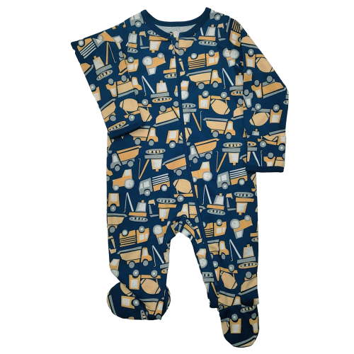 Wonder Nation Baby Gender Neutral Zip Front Footed Sleep N Play Pajamas, 2-Pack, Sizes Preemie-6/9 Months