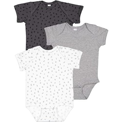 RABBIT SKINS Baby Bodysuit Girl & Boy | Newborn 0-3 Months to 24 Month Toddler 3-Pack Bulk Set, Snap Easy Closure