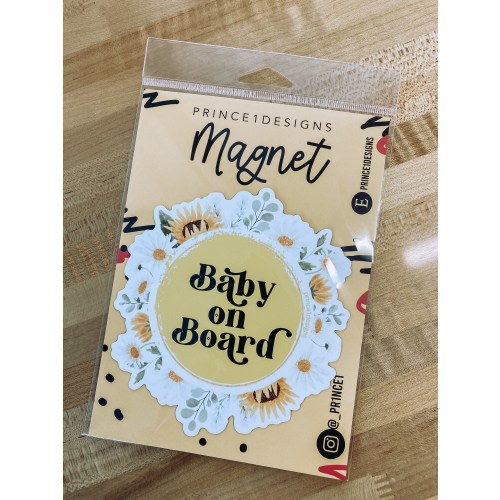 baby car magnet,baby on board magnet,newborn baby girl gift daddy,sunflower car accessories,car accessories for women