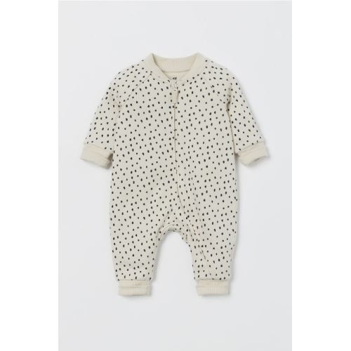 Sweatshirt Jumpsuit, Light beige/dotted