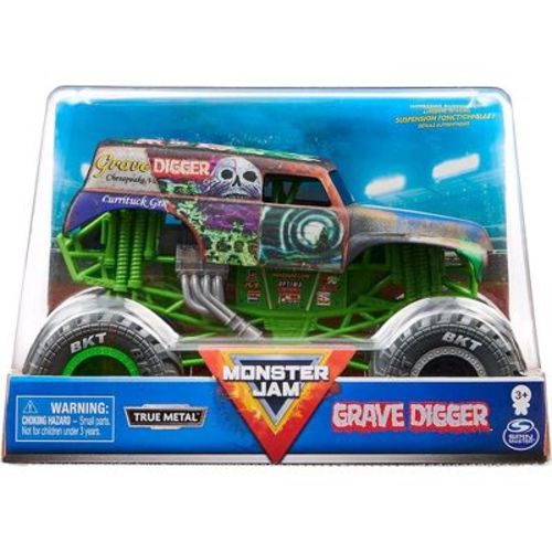 Monster Jam, Official Grave Digger Monster Truck, Collector Die-Cast Vehicle, 1:24 Scale