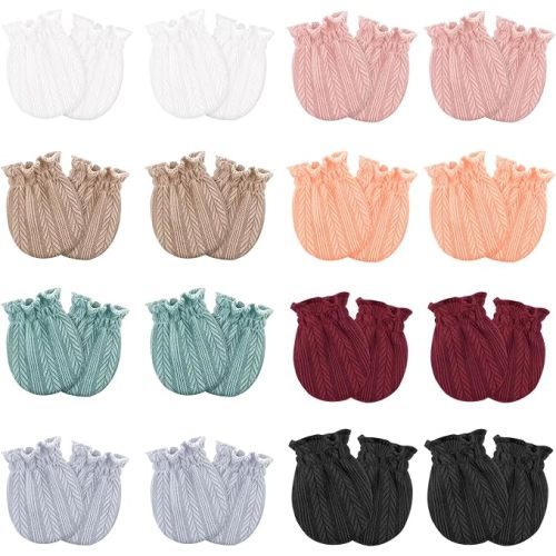 AQOKKA Newborn Baby Mittens Wheat Ear No Scratch Cotton Elastic