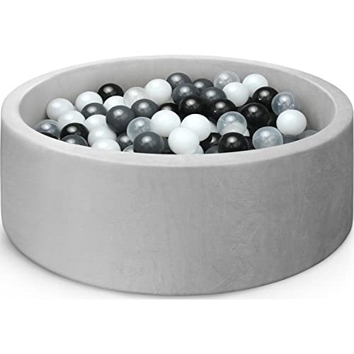Edostory Ball Pit, ∅ 2.75in 200 Balls Included, Memory Foam Ball Pits for Toddlers Soft Children Round Playpen 35 x 12 inch