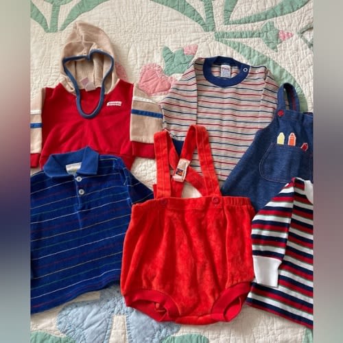 Vintage retro baby boy bundle rompers shirts sweatshirt
