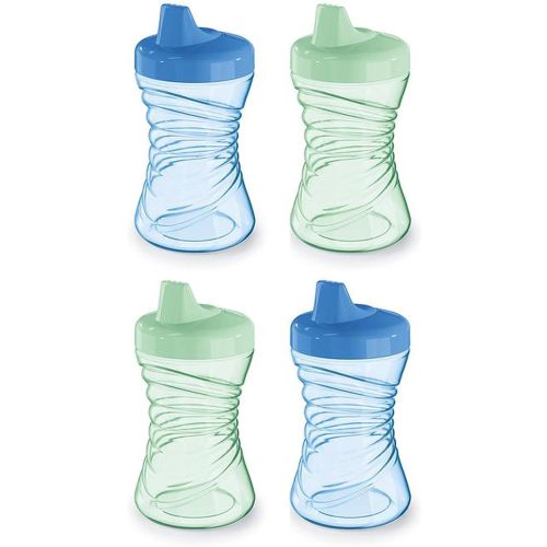 NUK Fun Grips Hard Spout Sippy Cup, 10 oz. | Easy to Hold, BPA Free, Spill Proof Toddler Cup, 4pk