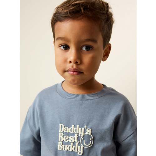 Blue Daddy's Best Buddy Short Sleeve Small Graphic T-Shirt (3mths-7yrs)
