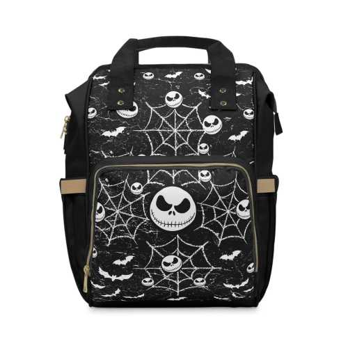 Jack Skellington Diaper Backpack | Goth Nylon Baby Bag