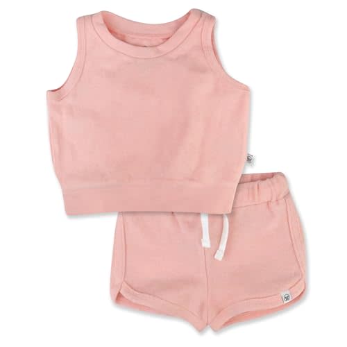 HonestBaby Playwear Outfit Sets Tops and Bottoms 100% Organic Cotton for Baby and Toddler Boys, Unisex