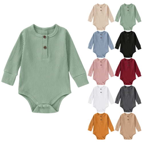 THDHVS Newborn Sleepers,Baby Girl Clothes,Baby Bodysuit Ribbed Romper Soft Unisex Boy Girl Outfit Clothes Blue 6-12 Months