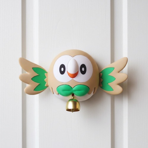 Interactive Rowlet Doorbell - Pokemon Bell - Press Nose to Ring - 20cm Wingspan Decor