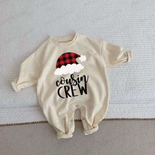 COUSIN CREW Baby Beige Romper