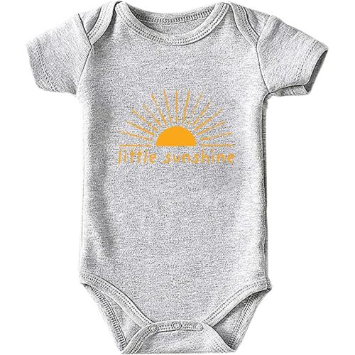 Little Sunshine Infant Cotton Short Sleeve Bodysuits Sunrise Newborn Clothes