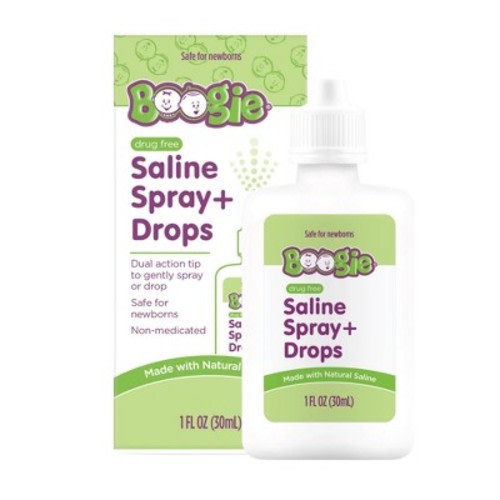 Boogie Infant Saline Spray & Drops - 1 fl oz: Dye-Free, Paraben-Free, Sulfate-Free, Phthalate-Free