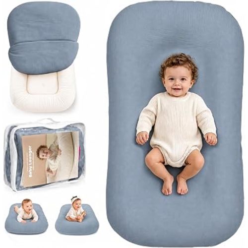 Baby Lounger, Infant Support Cushion for Newborn 0-24 Months