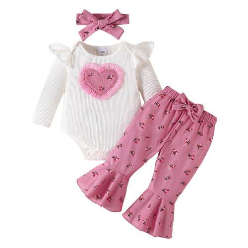 Curenmufel Baby Girl Outfits Fall Fall Outfits Baby Girl Newborn Rib Knit Bodysuit Romper Pants Headband Hat Baby Girl Coming Home Outfit 0 3 6 9 12 18 24 Months (White,0-3 Months)