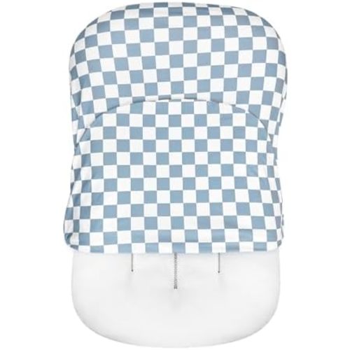 DILIMI Baby Lounger Cover for Boys and Girls, Removable Cover Ultra Soft Comfortable Lounger Slipcover, Blue Checkerboard (Lounger not Included)