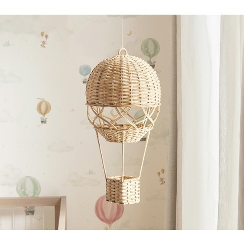 Rattan Hot Air Balloon Mobile