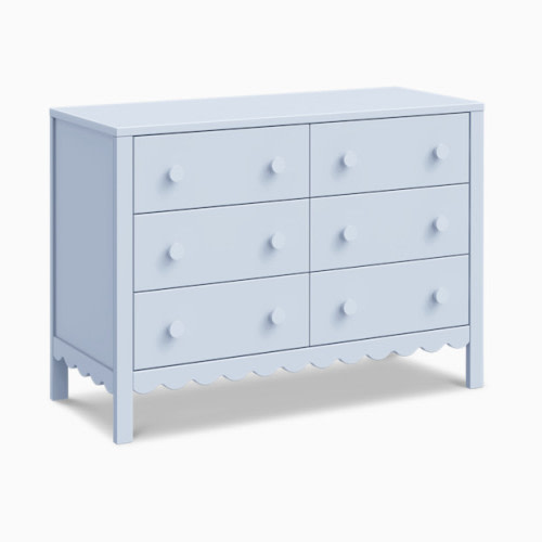 Sammy Scallop 6-Drawer Dresser - Powder Blue