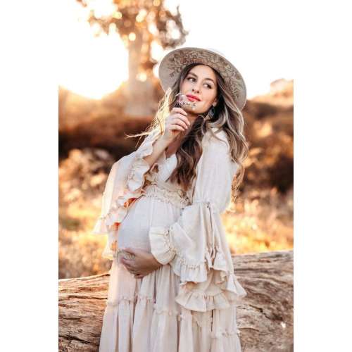 Maternity Wedding Dress For Photo Shoot ~ Plus Size Maternity Photo Props ~ Lauren
