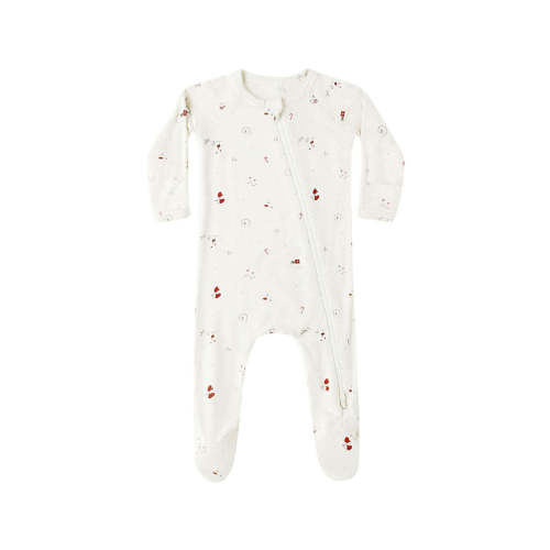 Quincy Mae Winter Wonderland Bamboo Zip Footie