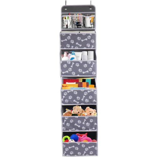 Morezi Dog Over The Door Storage Organizer Toy Leash Organization Great for Collecting pet Toys leashes Clothing Hanging Dog Organizer