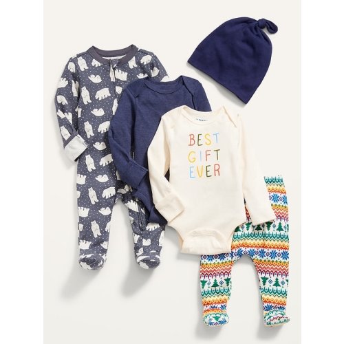 Unisex 5-Piece Layette Set for Baby