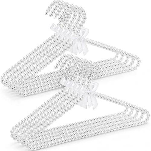 10 Pieces 15.5 Inch Pearl Hangers, Metal-Core Heavy Duty