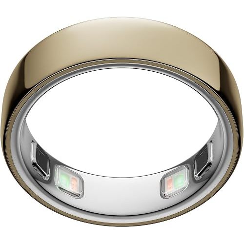 Oura Ring 5 - Gold - Size 8 - World’s Smallest Smart Ring - Sleep, Activity, Women’s Health, AI Advisor, 1 Week of Battery Life, Size Before You Buy, Android & iOS Compatible