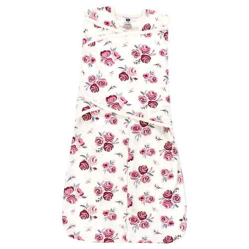 Hudson Baby Infant Girl Convertible Swaddle Sleep Sack, Rose, 0-3 Months