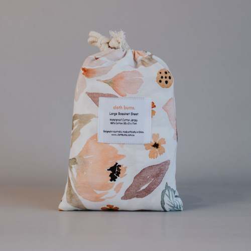 Co-Sleeper Waterproof Sheet - Peony Pop