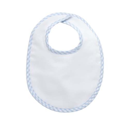 Big Check Basic Bib, Blue