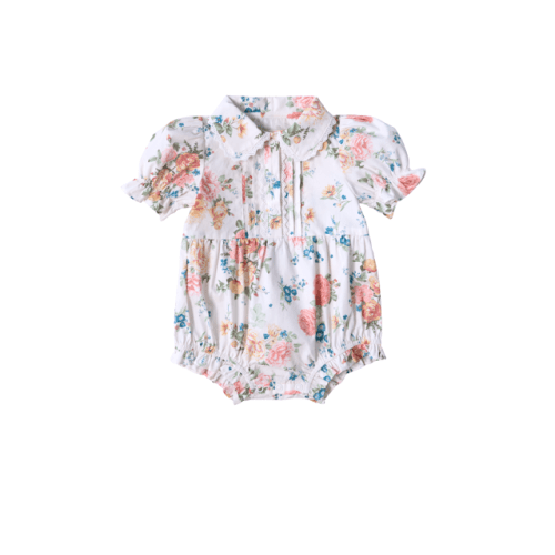 Baby Sophia Romper in Countryside Peony Blossom