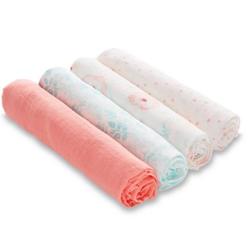aden + anais essentials 4pk Cotton Muslin Swaddle Blankets