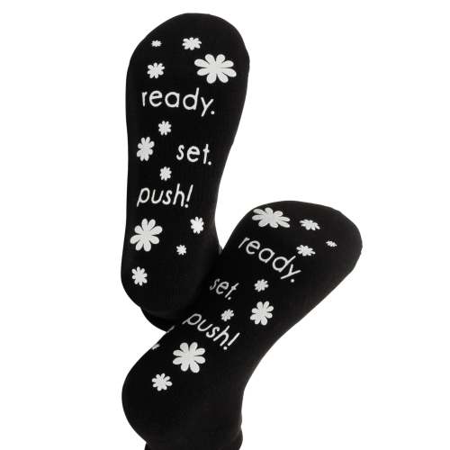 Ready.Set.Push! Labor and Push Socks -Black