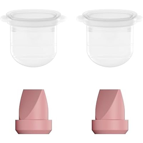 2pcs Duckbill Valves and 2pcs Diaphragm Compatible with Momcozy Mobile Style M6, Replace for M6 Breast Pump Replacement Accessories, Fit for Momcozy Pump Part, Not Original Parts, 4 Pack, Red
