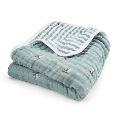 aden + anais Organic Cotton Muslin Blanket in Sailing Seas