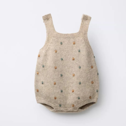 SMALL BALL KNIT JUMPSUIT - Light beige | ZARA United States